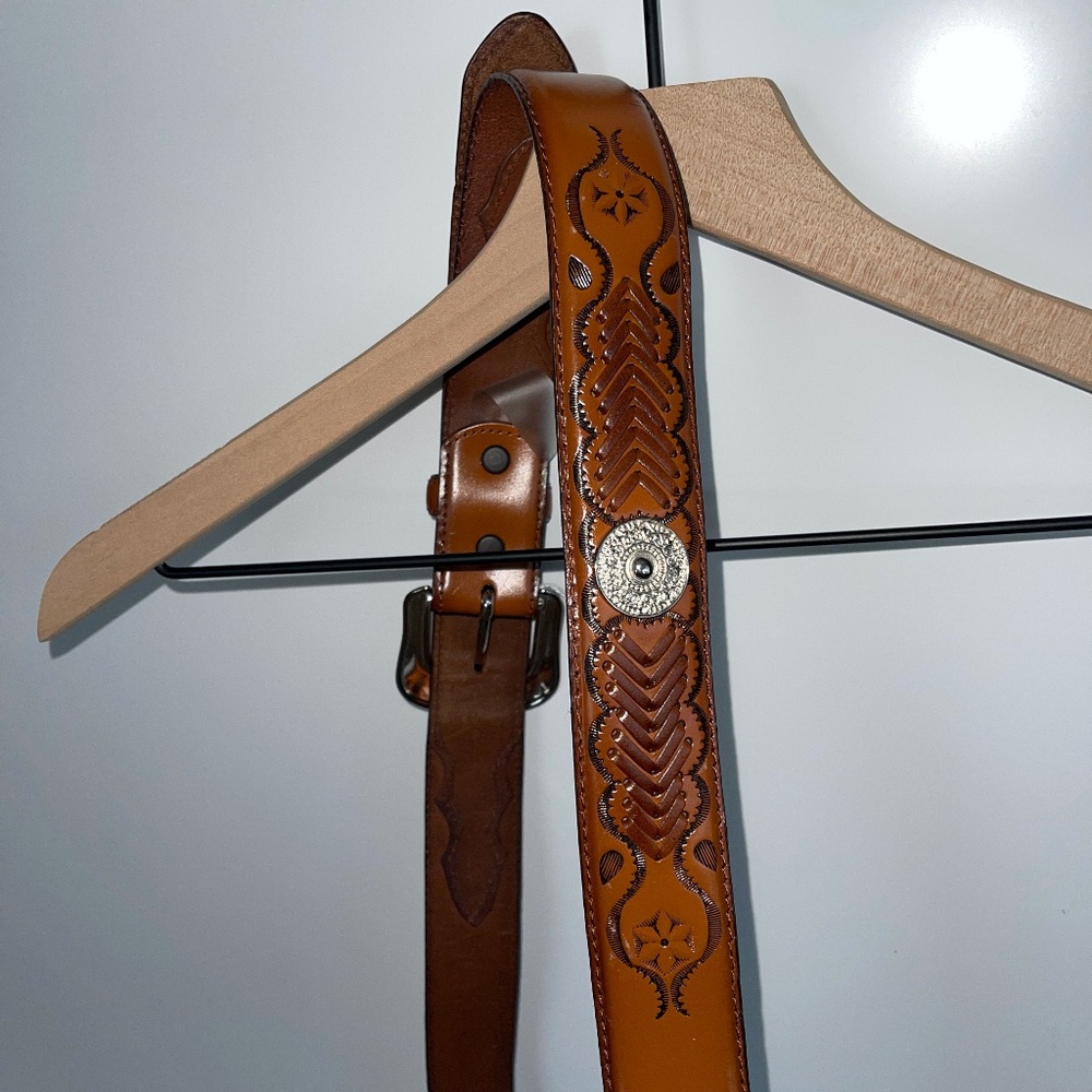 Leather Western Belt Size 3XL - Picture 2 of 8